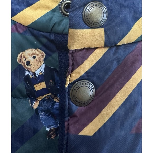 RALPH LAUREN down jacket XL polyester multicolor total pattern 0200014380 Used - Picture 5 of 5